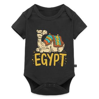 Ägypten Ägypter Kamel - Baby Premium Kurzarmbody - Schwarz - Vorne