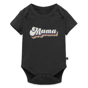 Maman rétro vintage - Body à manches courtes Premium Bébé - noir - Devant