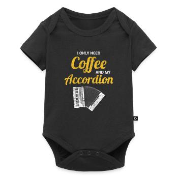 Cadeau de musicien de musique de Polka d’accordéon de café - Body à manches courtes Premium Bébé - noir - Devant