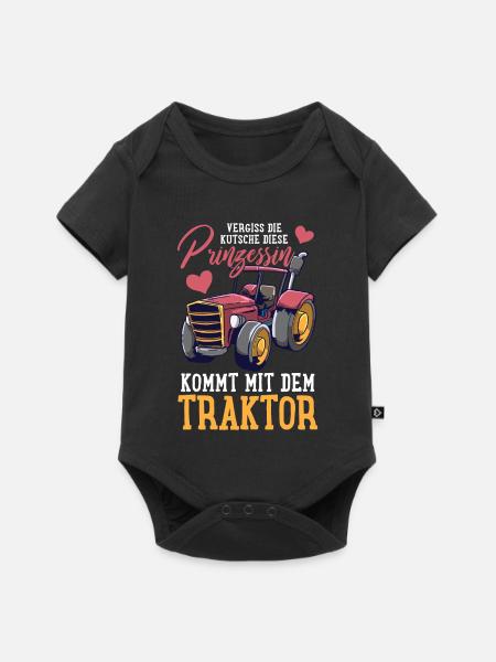 Traktor Landwirtschaft - Baby Premium Kurzarmbody - Schwarz