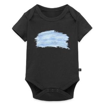 Background blue black - Baby Premium short-sleeve bodysuit - black - Front