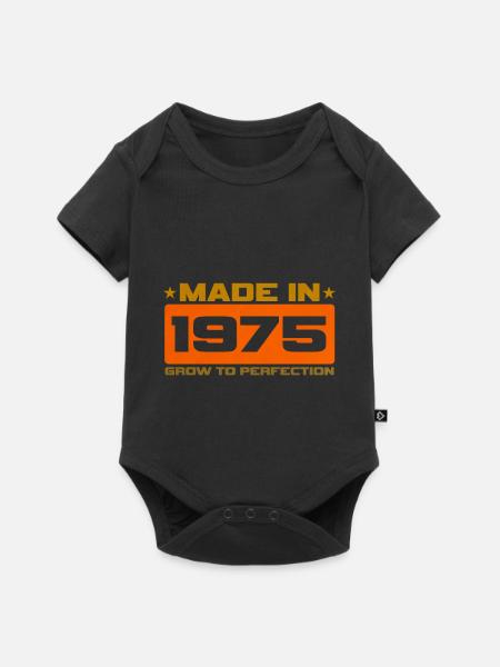Made in 1975 - Baby Premium Kurzarmbody - Schwarz