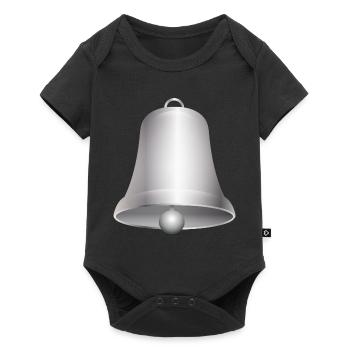 grande cloche d'église ou cloches argentées - Body à manches courtes Premium Bébé - noir - Devant