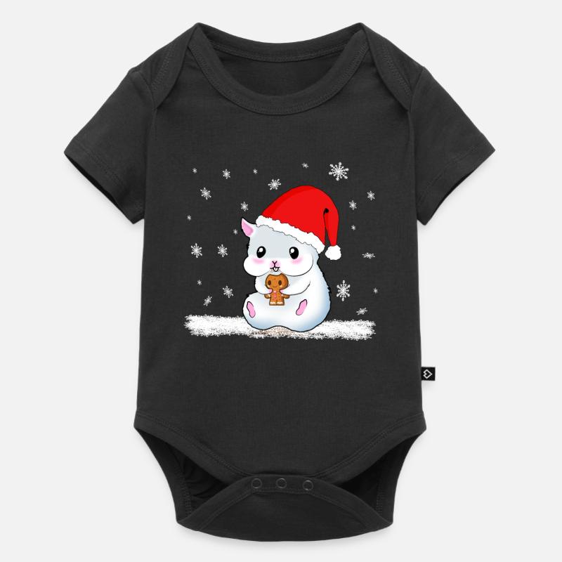A Sweet Hamster Eats A Cookie While It Snows - Baby Premium short-sleeve bodysuit - black