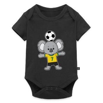 Koala Soccer Player Soccer - Baby Premium short-sleeve bodysuit - black - Front