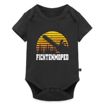 Holzfäller Fichten Kettensäge Moped Förster Spruch - Baby Premium Kurzarmbody - Schwarz - Vorne