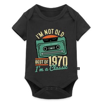 1970 Birthday - Baby Premium short-sleeve bodysuit - black - Front