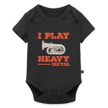 Instrument de musique Tuba Marching Band Player Drôle - Body à manches courtes Premium Bébé - noir - Devant
