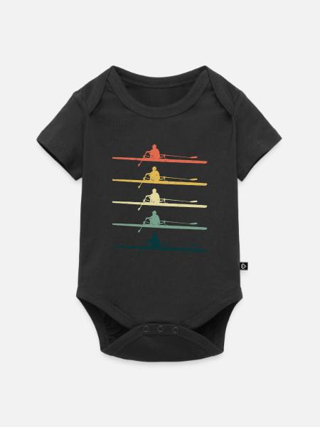 Équipage Aviron Équipe Bateau Rameur Rameur Rétro - Body à manches courtes Premium Bébé - noir