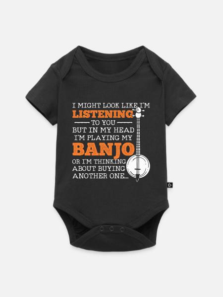 Banjo - Baby Premium Kurzarmbody - Schwarz