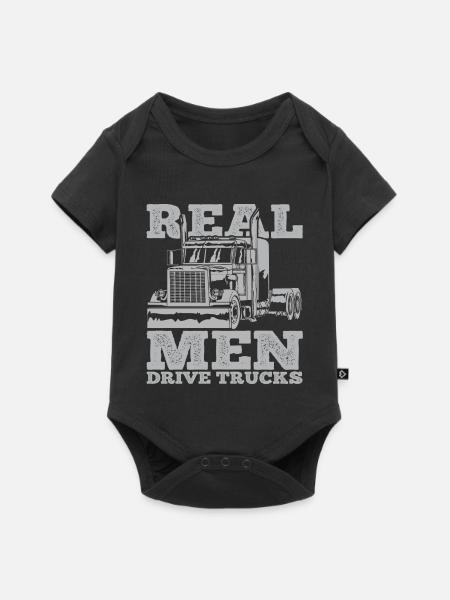 LKW Trucker - Baby Premium Kurzarmbody - Schwarz