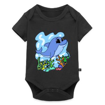 Dolphin - Baby Premium short-sleeve bodysuit - black - Front