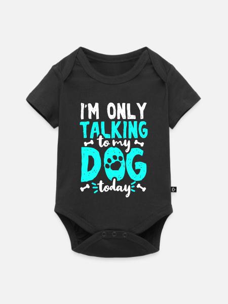 Hund Hundebesitzer - Baby Premium Kurzarmbody - Schwarz