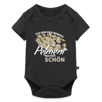 Pelmeni machen schön Geschenk - Baby Premium Kurzarmbody - Schwarz - Vorne