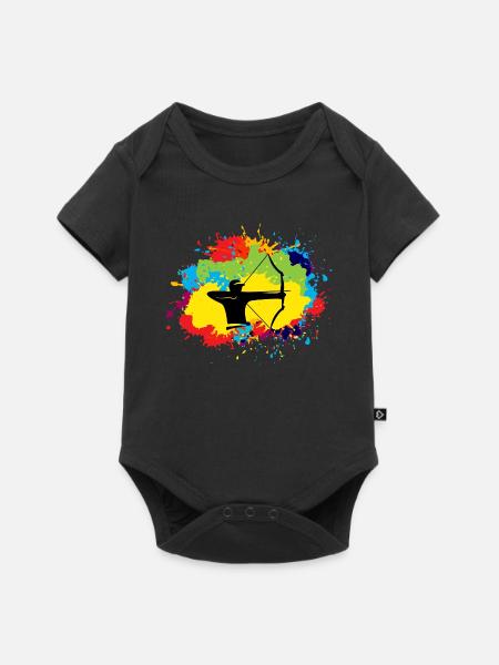 Bogenschießen lustige Sprüche Bogen Pfeil Bogen Bogen Bogen Geschenk - Baby Premium Kurzarmbody - Schwarz