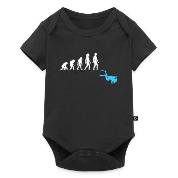 Tauchen Taucher Evolution - Baby Premium Kurzarmbody - Schwarz - Vorne
