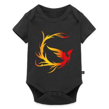 Firebird Circle with Gradient - Baby Premium short-sleeve bodysuit - black - Front