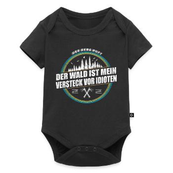 Der Wald ist mein Versteck vor Idioten - Baby Premium Kurzarmbody - Schwarz - Vorne