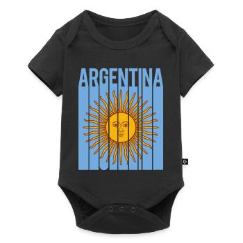 flag of Argentina t-shirt design sol de mayo - Baby Premium short-sleeve bodysuit - black - Front
