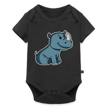 rhino - Baby Premium short-sleeve bodysuit - black - Front