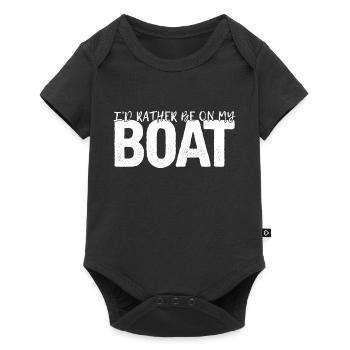 Boat Boat Captain Boating - Baby Premium short-sleeve bodysuit - black - Front