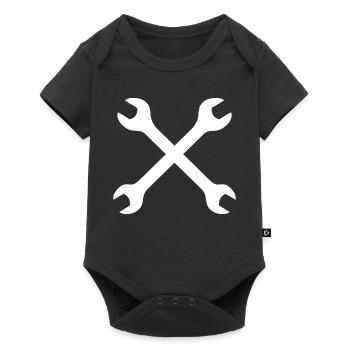 Mécanicien, atelier, hommes, femmes, cadeau - Body à manches courtes Premium Bébé - noir - Devant