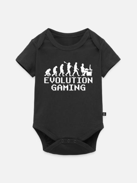 Pc Gaming Evolution - Baby Premium Kurzarmbody - Schwarz