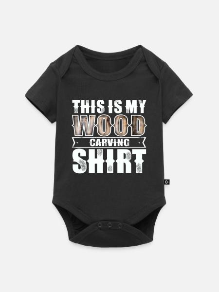Holzschnitzen - Baby Premium Kurzarmbody - Schwarz