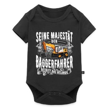 Baggerfahrer - Baby Premium Kurzarmbody - Schwarz - Vorne
