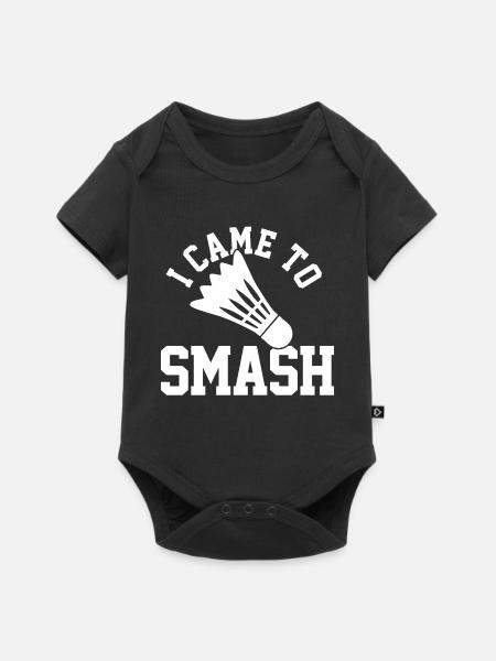 Badminton Federball Badmintonspieler - Baby Premium Kurzarmbody - Schwarz