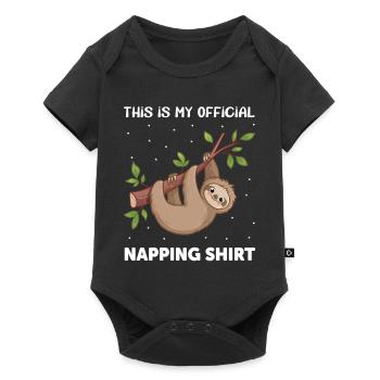 Pyjama paresseux - Body à manches courtes Premium Bébé - noir - Devant