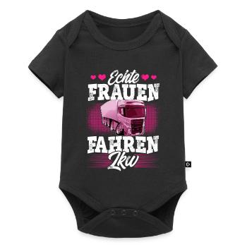 Lkw Fahrerin - Baby Premium Kurzarmbody - Schwarz - Vorne