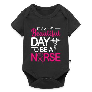 Nurse - Baby Premium short-sleeve bodysuit - black - Front