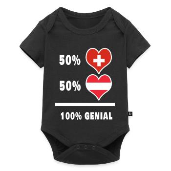 Suisse et Autriche Genial / Cadeau - Body à manches courtes Premium Bébé - noir - Devant