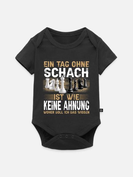 Schach - Baby Premium Kurzarmbody - Schwarz