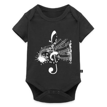 Roll of notes and score splash - Baby Premium short-sleeve bodysuit - black - Front