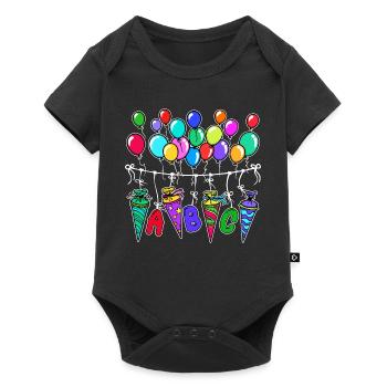 Balloon School Bag School Start School Sugar Bag - Baby Premium short-sleeve bodysuit - black - Front