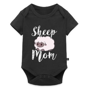Schaf Schafe Mama Mutter - Baby Premium Kurzarmbody - Schwarz - Vorne