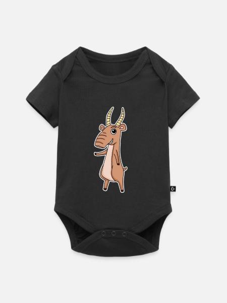 Antilope - Baby Premium Kurzarmbody - Schwarz
