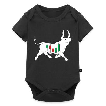 Stock bull - Baby Premium short-sleeve bodysuit - black - Front