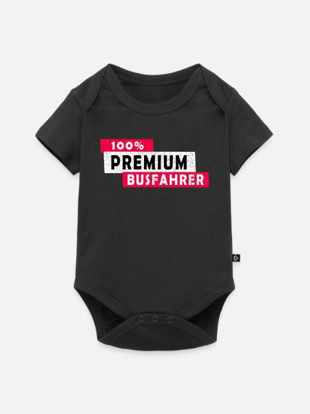 100% Premium Busfahrer Design / Geschenkidee - Baby Premium Kurzarmbody - Schwarz
