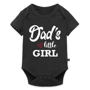 Bébé enfant papa papa Petite fille Petite fille Petite fille - Body à manches courtes Premium Bébé - noir - Devant