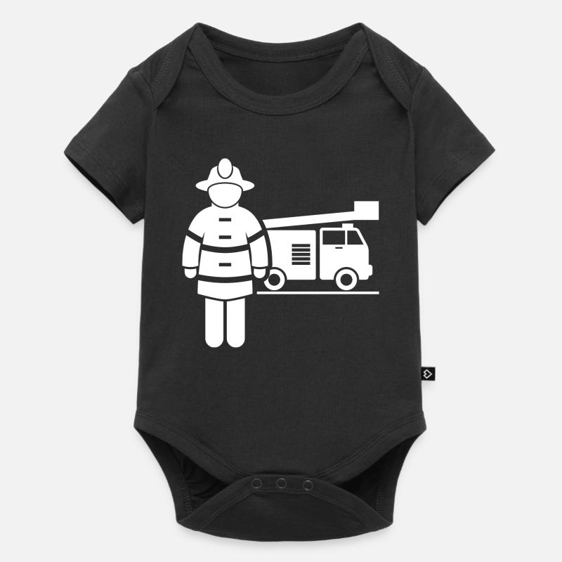 Feuerwehrmann Floriansjünger Brandbekämpfer - Baby Premium Kurzarmbody - Schwarz
