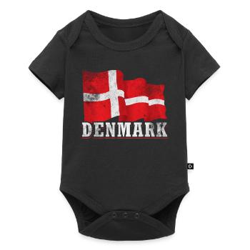 Danemark Drapeau - Body à manches courtes Premium Bébé - noir - Devant