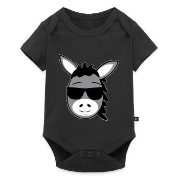donkey - Baby Premium short-sleeve bodysuit - black - Front