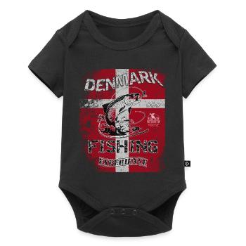 Denmark Fishing Flag Fishing Fish Design - Baby Premium short-sleeve bodysuit - black - Front