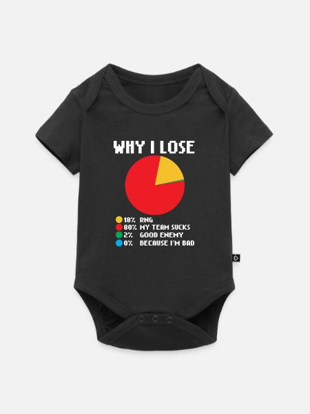 Statement Game Gamer Zocker - Baby Premium Kurzarmbody - Schwarz