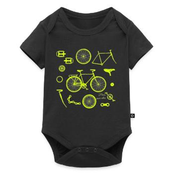 Bicycle Parts Illustration - Baby Premium short-sleeve bodysuit - black - Front