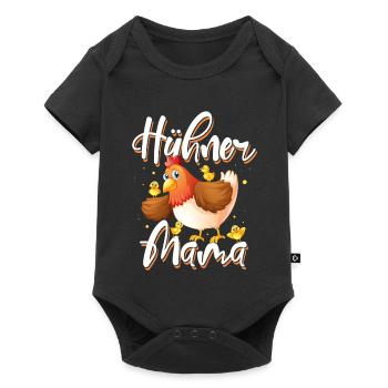 Hühner Mama - Baby Premium Kurzarmbody - Schwarz - Vorne