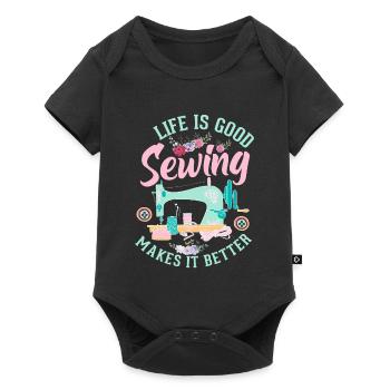 Couture - Body à manches courtes Premium Bébé - noir - Devant